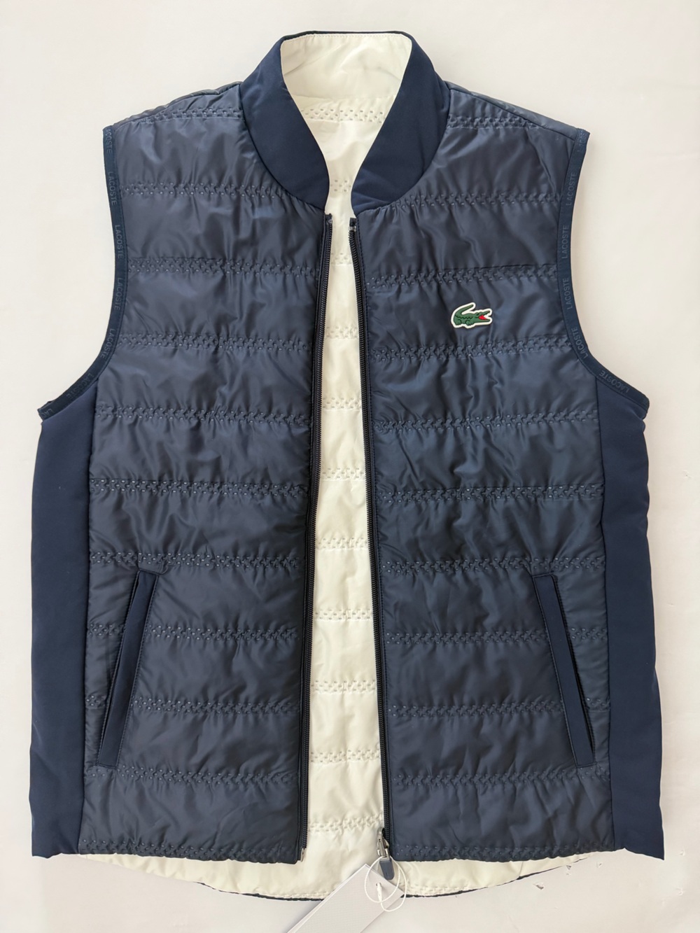 Lacoste Reversible Quilted Vest with Logo